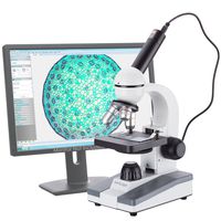 AmScope M148C-E USB2.0 Digital Imager + 40X-1000X Glass Optics Student Compound Microscope