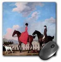 3dRose LLC 8 x 8 x 0.25 Inches John and Sophia Musters Riding at Colwisk Hall by George Stubbs Mouse Pad (mp_129841_1)