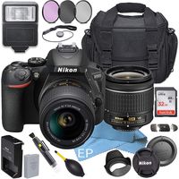 Nikon D5600 W/AF-P DX NIKKOR 18-55mm f/3.5-5.6G VR + Accessory Bundle (19pc Bundle)