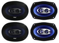 4) New Pyle PL6984BL 6x9" 800 Watts 4-Way Car Coaxial Speakers Audio Stereo Blue
