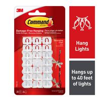 Command Light Clips, White, White, Decorate Damage-Free (17026-ES)