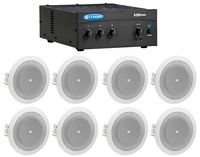 Crown 135MA 35 Watt Amplifier+(8) 4" JBL Speakers for Restaurant/Bar/Cafe