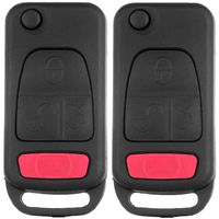 ECCPP Replacement fit for Uncut Keyless Entry Remote Control Car Key Fob Shell Case 94-2005 Mercedes-Benz AMG S500 SL500 SLK230 SLK32 AMG SL600 ML430 NCZMB1K (Pack of 2)
