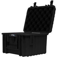 STR8 Brand 10" with 3-Layer Pre Cut Grid Configuration Foam, Weather Resistant, Smell Proof, Lockable, Glass Protector, Outdoor Carrying Case for Multi-Purpose - STR8BRAND (ONYX BLACK)