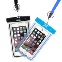 EOTW 2 Pack IPX8 Universal Waterproof Case for Smartphone Device to 6" Fit iPhone X/8/8plus 7plus/6plus Samsung Galaxy s8/s8plus/s7 Google Pixel HTC10,for Water Parks/Beach/Cruise/Pools Snorkeling