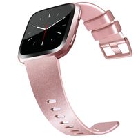 Tobfit Sport Bands Compatible with Versa/Versa Lite/SE, Soft TPU Wristbands Accessories for Women Men, Rose Gold, Small