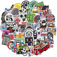 Music Band Laptop Stickers for Rock Teen, Vinyl Waterproof Computer Guitar Travel Case Skateboard Luggage Graffiti Decal 60pcs Pack