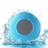 Pokanic HD Water Resistant Bluetooth Shower Speaker, Waterproof Handsfree Portable Speakerphone Built-in Mic Control Buttons Suction Cup (BLUE)