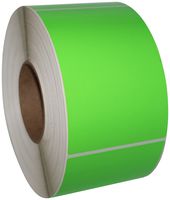 Compulabel Direct Thermal Labels, 4"x6", 1000 Labels Per Roll, PMS802 Green, Fluorescent, 3" Core (520306)