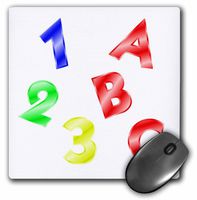 3dRose LLC 8 x 8 x 0.25 Inches Abs and Numbers Mouse Pad (mp_61990_1)