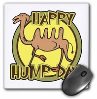 3dRose LLC 8 x 8 x 0.25 Inches Mouse Pad, Funny Happy Hump Day Camel Cartoon Design (mp_159497_1)