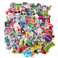 DreamerGO Cool Graffiti Stickers 100 Pieces Various Car Motorcycle Bicycle Skateboard Laptop Luggage Vinyl Sticker Graffiti Laptop Luggage Decals Bumper Stickers