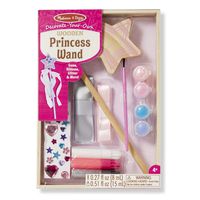 Melissa & Doug Decorate-Your-Own Wooden Princess Wand (Arts & Crafts, Shatterproof Mirror, Craft Kit & Keepsake, Great Gift for Girls and Boys - Best for 4, 5, 6, 7 and 8 Year Olds)