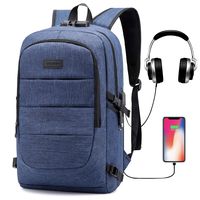 Ranvoo Laptop Backpack, Business Anti Theft Waterproof Travel Backpack with USB Charging Port Headphone interface for College Student for Women Men,Fits Under 15'6-Inch Laptop Notebook by SuSh (Blue)