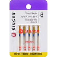 SINGER 04721 Size 90/14 Stretch Sewing Machine Needles, 5-Count