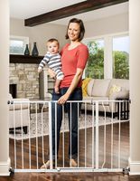 Regalo Easy Open 47-Inch Super Wide Walk Thru Baby Gate, Bonus Kit, Includes 4-Inch and 12-Inch Extension Kit, 4 Pack Pressure Mount Kit and 4 Wall Cups and Mounting Kit