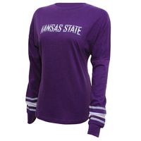 NCAA Kansas State Wildcats Women's Campus Specialties Long Sleeve Fan Tee, XX-Large, Purple
