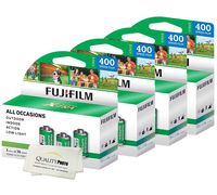 Fuji Superia X-TRA 3 Pack ISO 400 36 Exp. 35mm Film, Total 108 Exposures (4 Pack) + Quality Photo Ultra Soft Microfiber Cloth
