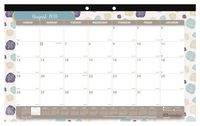 Brownline 2018-2019 Colorful Academic Monthly Desk Pad Calendar with Begonia Design, 17.75 x 10.875 Inches (CA195110-19)