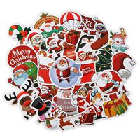 Christmas Stickers,Santa Snowflake Stickers for Kids, Merry Christmas Decorations Stickers for Envelopes Gifts Tags Crafts Windows Snowboard(25pcs)