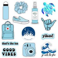 VSCO Vinyl Stickers Waterproof,Aesthetic,Trendy - VSCO Girl Essential Stuff for Water Bottles Stickers Suitable for Photo Sharing, Swimming,Outdoor