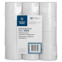 Business Source Receipt Paper 2.25 Inch x 150 Pack of 12 Rolls - White (28650)