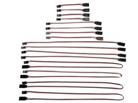 Apex RC Products 3" 6" 12" 24" Futaba Style Servo Extension Variety Pack - 4 Each 1027