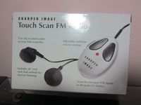 Sharper Image Touch Scan Portable Fm Radio Ear Buds Factory Sealed Ow119