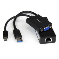 StarTech.com Lenovo ThinkPad X1 Carbon VGA and Gigabit Ethernet Adapter Kit - MDP to VGA - USB 3.0 to GbE (LENX1MDPUGBK)
