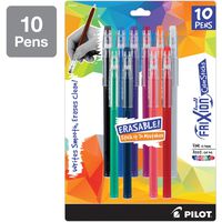 PILOT FriXion ColorSticks Erasable Gel Ink Stick Pens, Fine Point, Assorted Color Inks, 10-Pack (32454)