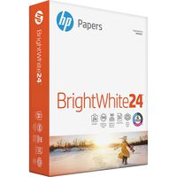 Bright White Inkjet Paper, 97 Brightness, 24lb, 8-1/2 x 11, 500 Sheets/Ream, Total 5 RM