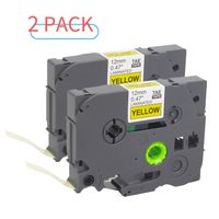 NEXTPAGE Compatible TZe-631 Black on Yellow p-Touch Label Tape, 12mm Laminated replacment TZe631 Tape, TZ631 0.47" Label 26.2 Feet (8M)