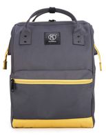 Kah&Kee Polyester Travel Backpack Functional Anti-theft School Laptop for Women Men (Deep GreyYellow, Large)