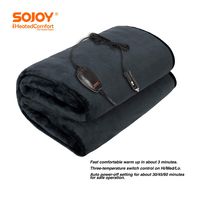 Sojoy 12V Heated Smart Multifunctional Travel Electric Blanket for Car, Truck, Boats or RV with High/Low Temp Control (55"x 40") (Gray)
