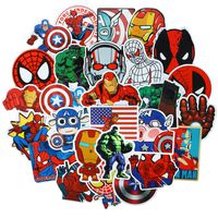 Waterproof Vinyl Stickers for Skateboard Guitar Laptop Motocycle Car Luggage Decal Graffiti Stickers (50 pcs for Super Hero Style)