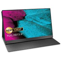 Portable Monitor, Upgraded 15.6 Inch IPS HDR 1920X1080 FHD Eye Care Screen USB C Gaming Monitor, Dual Speaker Computer Display with Type-C HDMI VESA for Laptop PC MAC Phone Xbox PS4 Include Smart Case