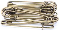 Safety Pins Large Heavy Duty Safety Pin - LeBeila 12pcs Blanket Pins 3 Inch Stainless Steel Wire Safety Pin Extra Strong & Sturdy Bulk Pins for Blankets, Skirts, Crafts, Kilts (12pcs, Bronze)