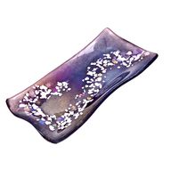 Purple Iridescent Decorative Glass Bowl