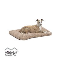 Plush Dog Bed | Ombré Swirl Dog Bed & Cat Bed | Mocha 35L x 23W x 2H - Inches for Med. / Large Dog Breeds