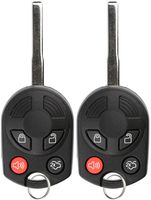 KeylessOption Keyless Entry Remote Car Uncut High Security Key Fob for 164-R8007 Ford Focus Transit Connect Escape (Pack of 2)
