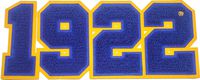 Sigma Gamma Rho 1922 Chenille Sew-On Patch [Blue - 11.75"W x 5"T]