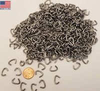 3/8 Stainless Steel Hog Rings for Crab pots, Cages, Traps, Fencing, Sausage Casings, Rabbit Cages (500 Count bag-12oz)