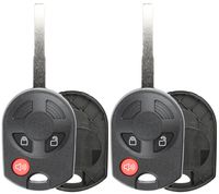 KeylessOption Keyless Entry Remote High Sec Ignition Key Blade Fob Shell Case Cover for Ford (Pack of 2)