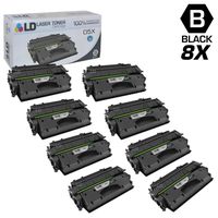 LD Compatible Toner Cartridge Replacement for HP 05X CE505X High Yield (Black, 8-Pack)
