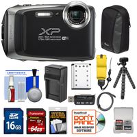 Fujifilm FinePix XP130 Shock & Waterproof Wi-Fi Digital Camera (Silver) with 64GB Card + Battery +Charger + Cases + Tripod + Float Strap + Kit