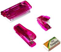 Kole Imports Mini Office Set with Stapler & Hole Punch (OR410)