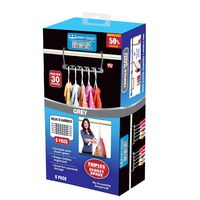 Wonder Hanger Max Improved, Pack of 6-Triples The Closet Space for Easy, Effortless, Wrinkle-Free Clothes, Comes Fully Assembled, Grey