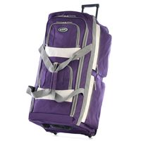 Olympia 8 Pocket Rolling Duffel Bag, Dark Lavender