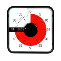 Countdown Timer 7.5 inch; 60 Minute 1 hour Visual Timer - Classroom Teaching Tool Office Meeting, Mechanical Countdown Clock for Kids Exam Time Management Megnetic Black