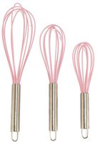 Silicone Whisk Set of 3 - Stainless Steel & Silicone Non-Stick Coating - Colored Balloon Egg Beater for Blending, Whisking, Beating, Frothing & Stirring (12-inch, 10-inch & 8.5-inch)